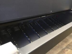 Cesoia Idraulica Dener mod. AS 3010 – 3040×10 mm con Supporto lamiera posteriore  pneumatico