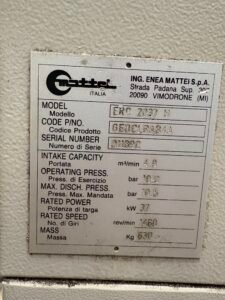 Compressore MATTEI ERC 2037 H