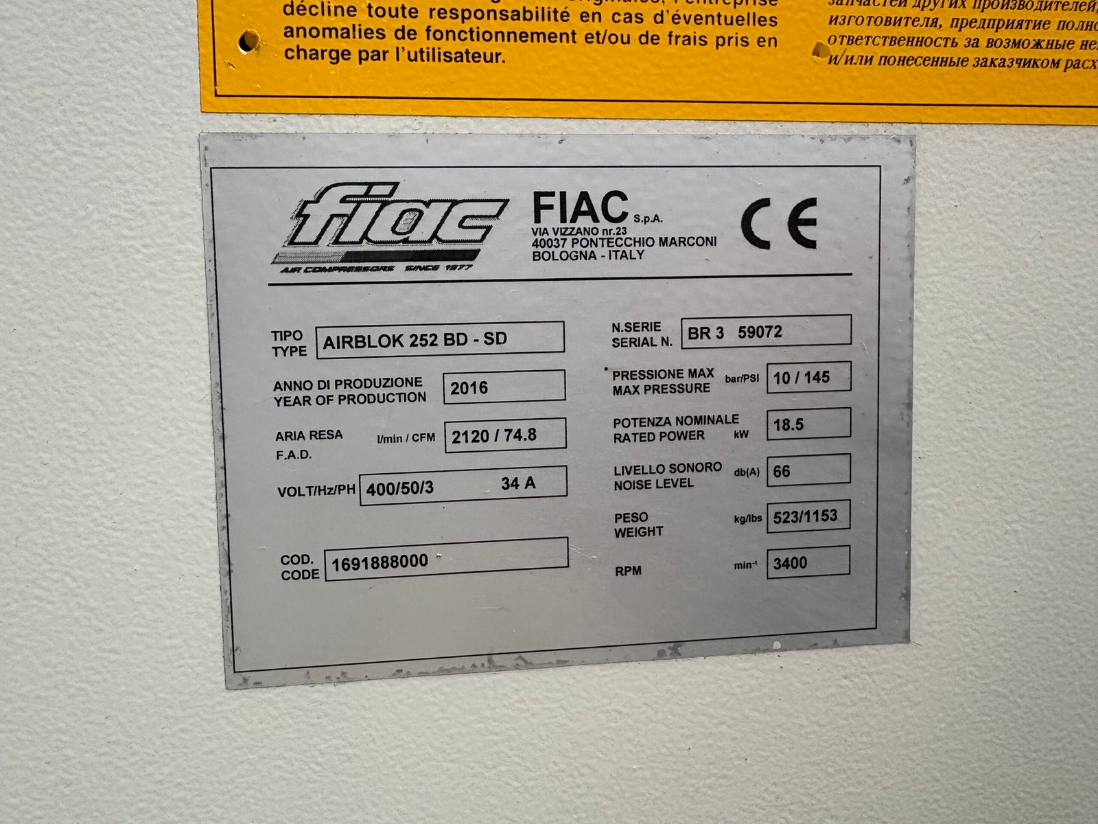Compressore FIAC AIRBLOK 252 BS – SD 10